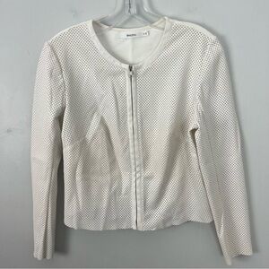 Bailey 44 Perforated Zip Faux Leather Jacket Moto